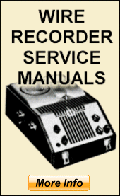 Wire Recorder Service Manuals